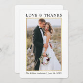 Modern Elegance Love and Bedankt Wedding (Voorkant / Achterkant)