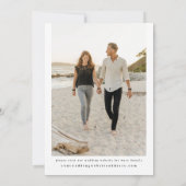 Modern Elegance Photo Save the Date Kaart (Achterkant)