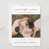 Modern Elegance Photo Wedding  Save The Date (Achterkant)