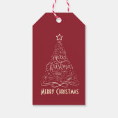 Modern Elegance Red Gift Label Cadeaulabel (Achterkant)