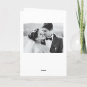 Modern Elegance Red Typography Wedding Bedankkaart (Achterkant)