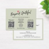 Modern elegance script trendy QR code gift card Visitekaartje (Bureau)