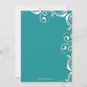 Modern Elegance Turquoise Bridal Shower Kaart (Achterkant)