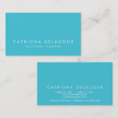 Modern Elegance Turquoise Visitekaartje (Voorkant / Achterkant)