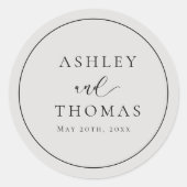 Modern Elegance Wedding  Ronde Sticker (Voorkant)