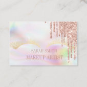 Modern Eleganht opal, druppelt gouden roos Visitekaartje (Voorkant)