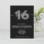 Modern Elegant 16e verjaardag Kaart (Staand voorkant)