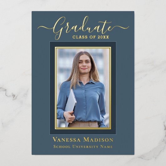 Modern Elegant | 1 Aankondiging van een foto-Afstu (Voorkant)