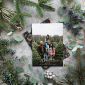 Modern Elegant 1 foto Kerstmis Script Feestdagenkaart