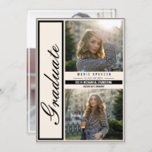 Modern Elegant 3 Fotocollage Beige Afstuderen