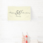 Modern Elegant 50th Birthday Party Spandoek (Insitu)