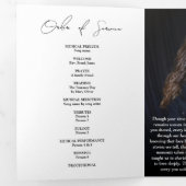 Modern Elegant 7 Photo Trifold Funeral Program Drieluik Programma (Binnenzijde eerst)