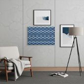 Modern, Elegant Abstract Blauwe Gaai Patroon Canvas Afdruk
