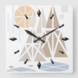 Modern, elegant, abstract, decoratief, klok