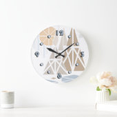 Modern, elegant, abstract, decoratief, klok (Huis)