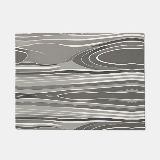 Modern elegant Abstract grijs geometrisch patroon Deurmat (Voorkant)