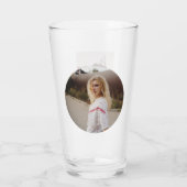 Modern Elegant Afstuderen 2 Foto's voor bier Glas (Achterkant)