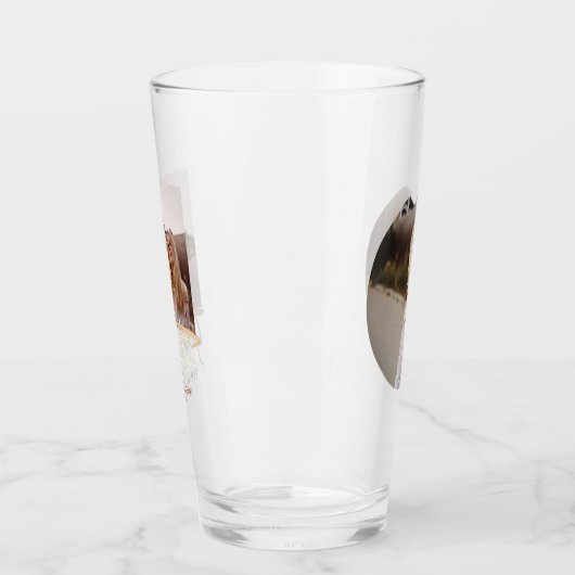 Modern Elegant Afstuderen 2 Foto's voor bier Glas (Links)