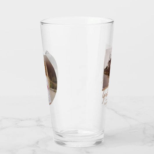 Modern Elegant Afstuderen 2 Foto's voor bier Glas (Rechts)