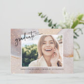 Modern Elegant Afstuderen Aankondiging (Staand voorkant)