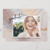 Modern Elegant Afstuderen Aankondiging (Voorkant / Achterkant)