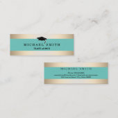 Modern Elegant Afstuderen Name Card Contactkaartje (Voorkant / Achterkant)