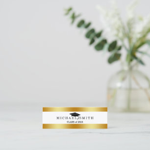 Modern Elegant Afstuderen Name Card Contactkaartje