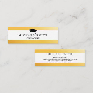 Modern Elegant Afstuderen Name Card Contactkaartje