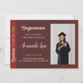 Modern Elegant Afstuderen Uitnodiging (Voorkant)