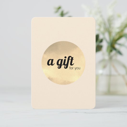 Modern Elegant Antiek Wit Faux Gold Circle (Staand voorkant)