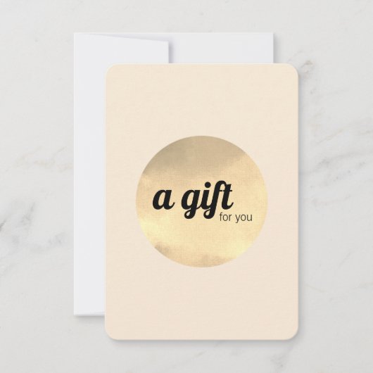 Modern Elegant Antiek Wit Faux Gold Circle (Voorkant)