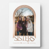 Modern Elegant Arch Lijst Sisters Photo Keepomwill Fotoplaat (voorkant)