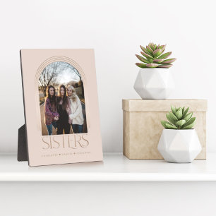 Modern Elegant Arch Lijst Sisters Photo Keepomwill Fotoplaat