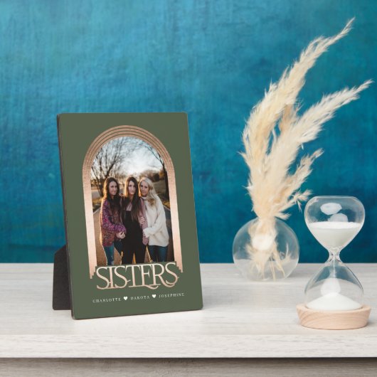 Modern Elegant Arch Lijst Sisters Photo Keepomwill Fotoplaat (Zijkant)