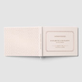 Modern Elegant Art Deco Blush Roos Goud Gastenboek (Volledig)