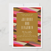 Modern Elegant Art Deco Geometric Wedding Kaart (Voorkant)