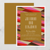 Modern Elegant Art Deco Geometric Wedding Kaart (Voorkant / Achterkant)