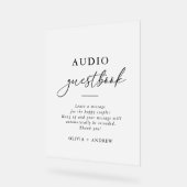 Modern Elegant Audio Guestbook Acryl Bord (Hoek)