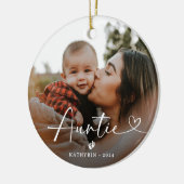 Modern Elegant  Auntie Photo Keramisch Ornament (Links)