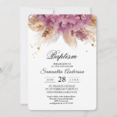 Modern Elegant Beauty Pink Orchid & Pampas & Gold Kaart (Voorkant)