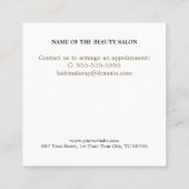 Modern Elegant Beauty Salon Coupon (Achterkant)