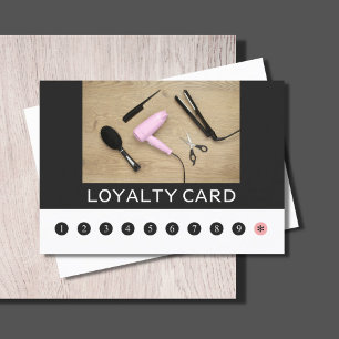 Modern Elegant Beauty Salon Hair Loyalty-kaart Klantenkaartje