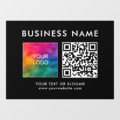 Modern Elegant Bedrijf Logo QR Code Trendy Raamsticker (Vel)