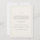Modern & Elegant Beige Save The Date Wedding Kaart (Achterkant)