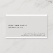 Modern Elegant Beige Wit Professioneel Minimalist Visitekaartje (Voorkant)