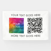 Modern Elegant Best Business Bedrijfslogo QR-code Spandoek (Horizontaal)
