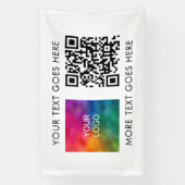 Modern Elegant Best Business Bedrijfslogo QR-code Spandoek (Verticaal)