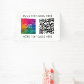 Modern Elegant Best Business Bedrijfslogo QR-code Spandoek (Insitu)