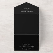 Modern Elegant Black and White/ Photo RSVP Wedding All In One Uitnodiging (Buitenkant)