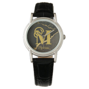 Modern Elegant Black en Gold Horloge